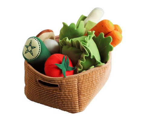 Іграшковий кошик з овочами