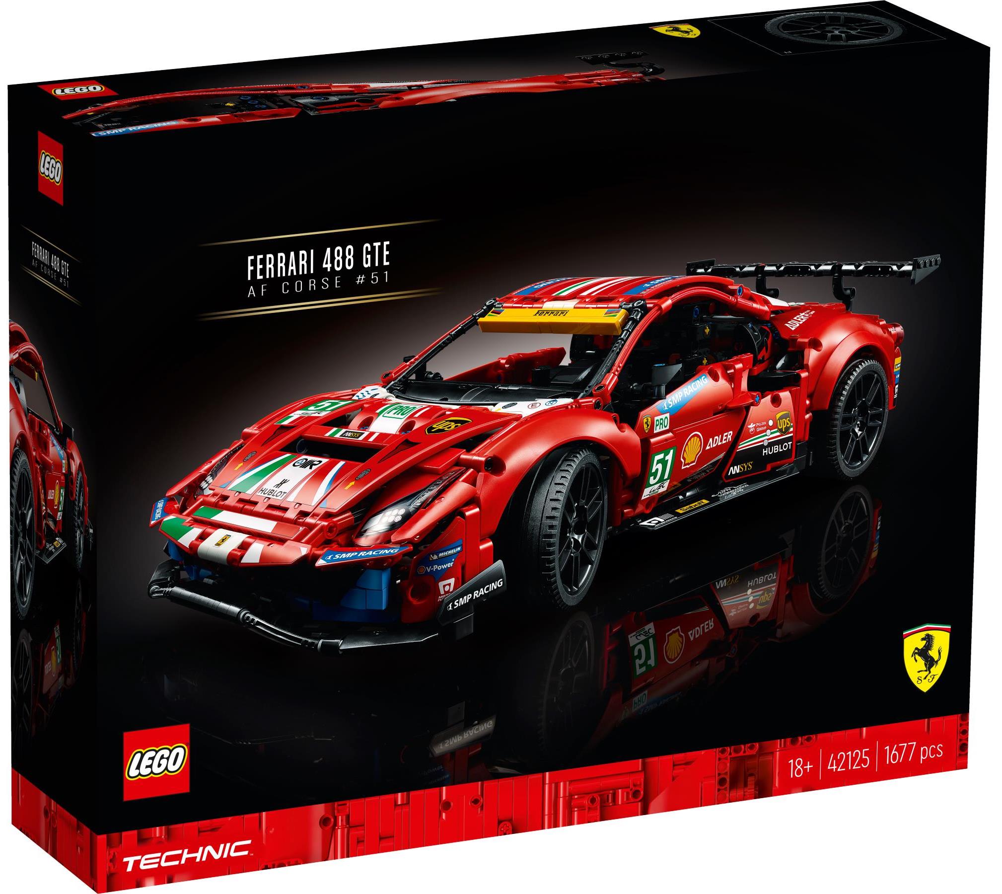 Конструктор LEGO Technic Ferrari 488 GTE AF Corse 18+, 1677