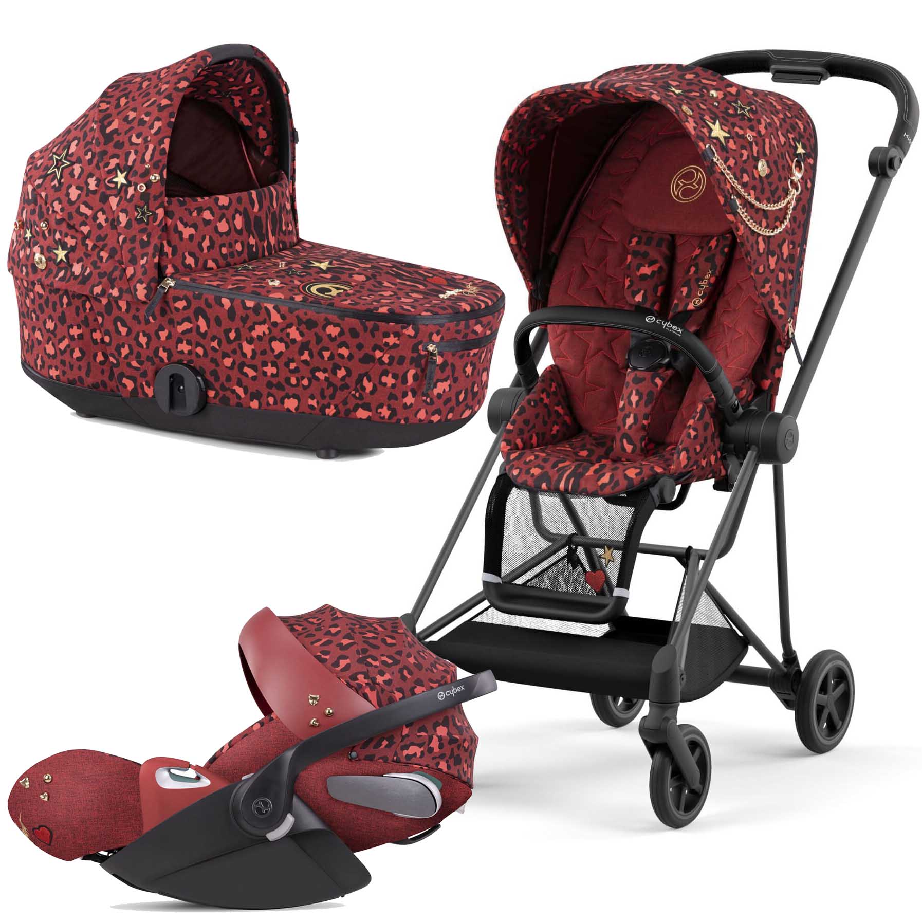 Коляска 3 в 1 Cybex Mios Rockstar by Alec Voelkel шасі Matt Black
